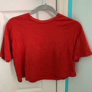 Red T-Shirt Crop Top!